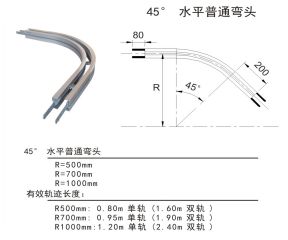 83-45度水平普通彎頭